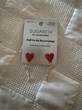 SugarFix by Baublebar Gold Bow Threader Earrings